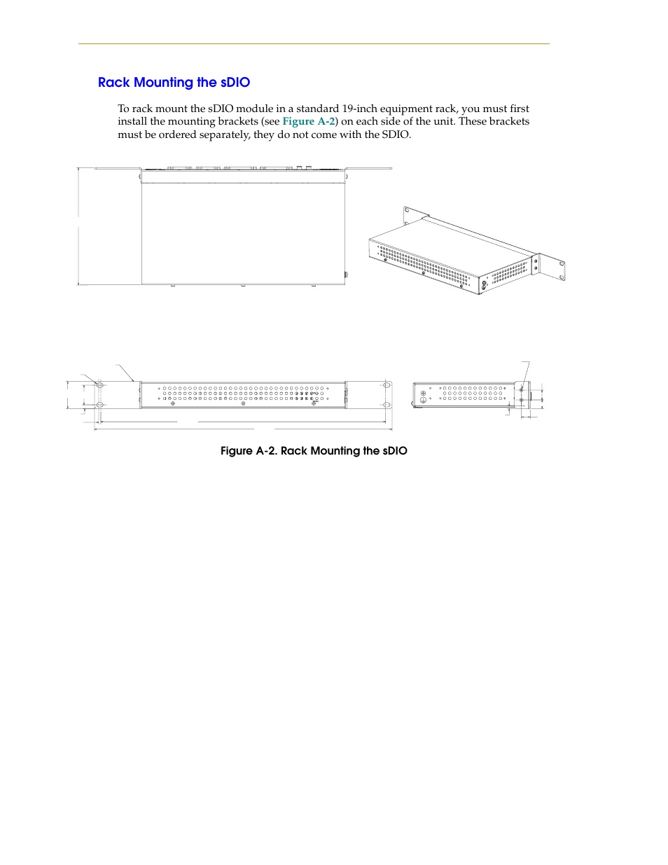 Rack mounting the sdio, Figure a-2 | Nortech Systems Adept RS-232/TERM User Manual | Page 94 / 156