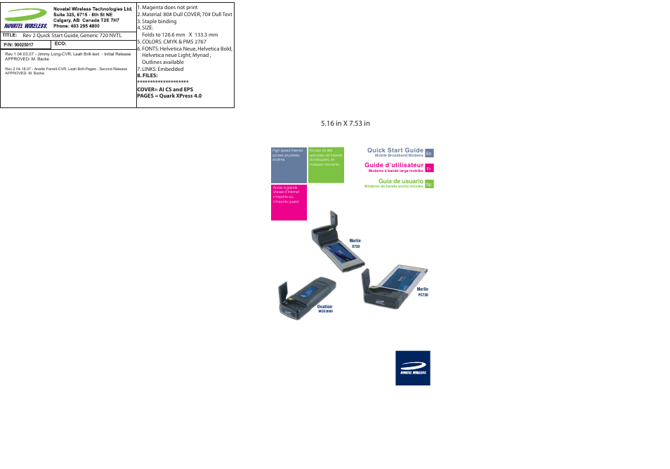 Novatel Wireless MCD3000 User Manual | 130 pages