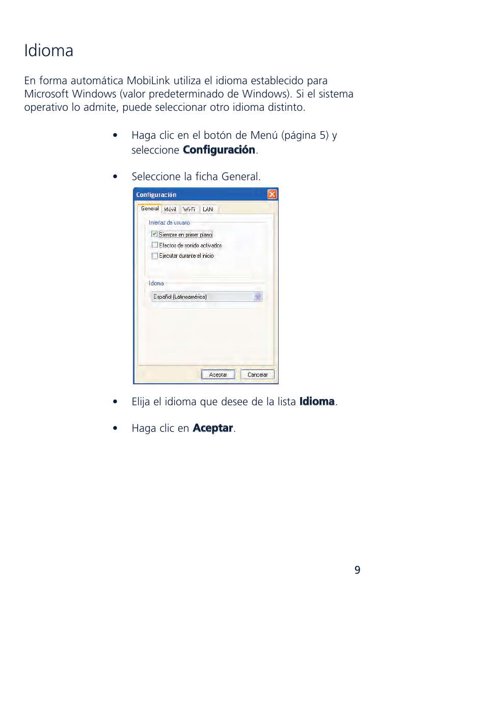 Idioma | Novatel Wireless MCD3000 User Manual | Page 102 / 130