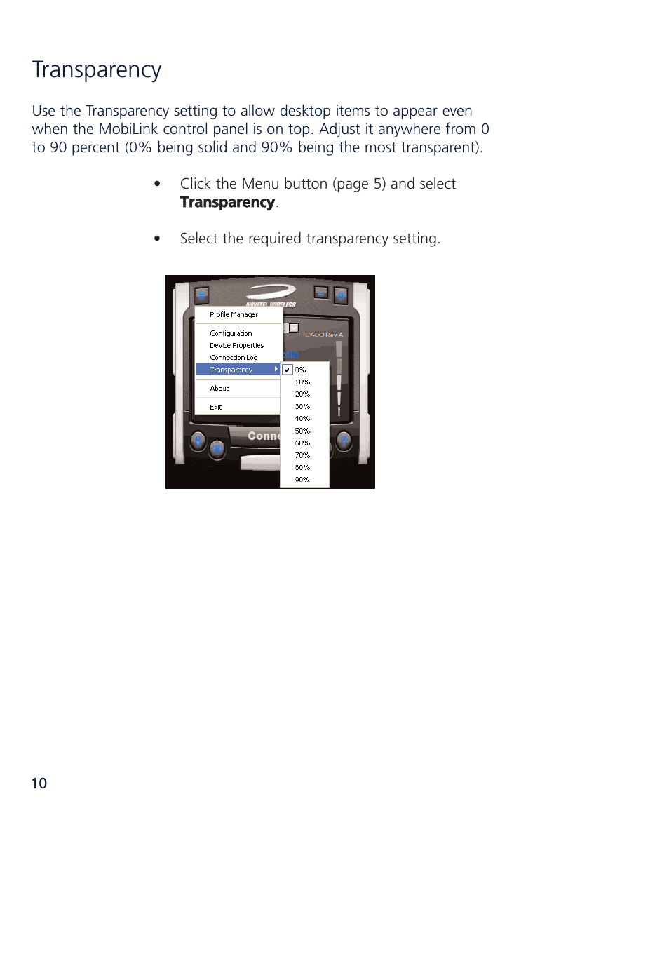 Transparency | Novatel Wireless MCD3000 User Manual | Page 17 / 130