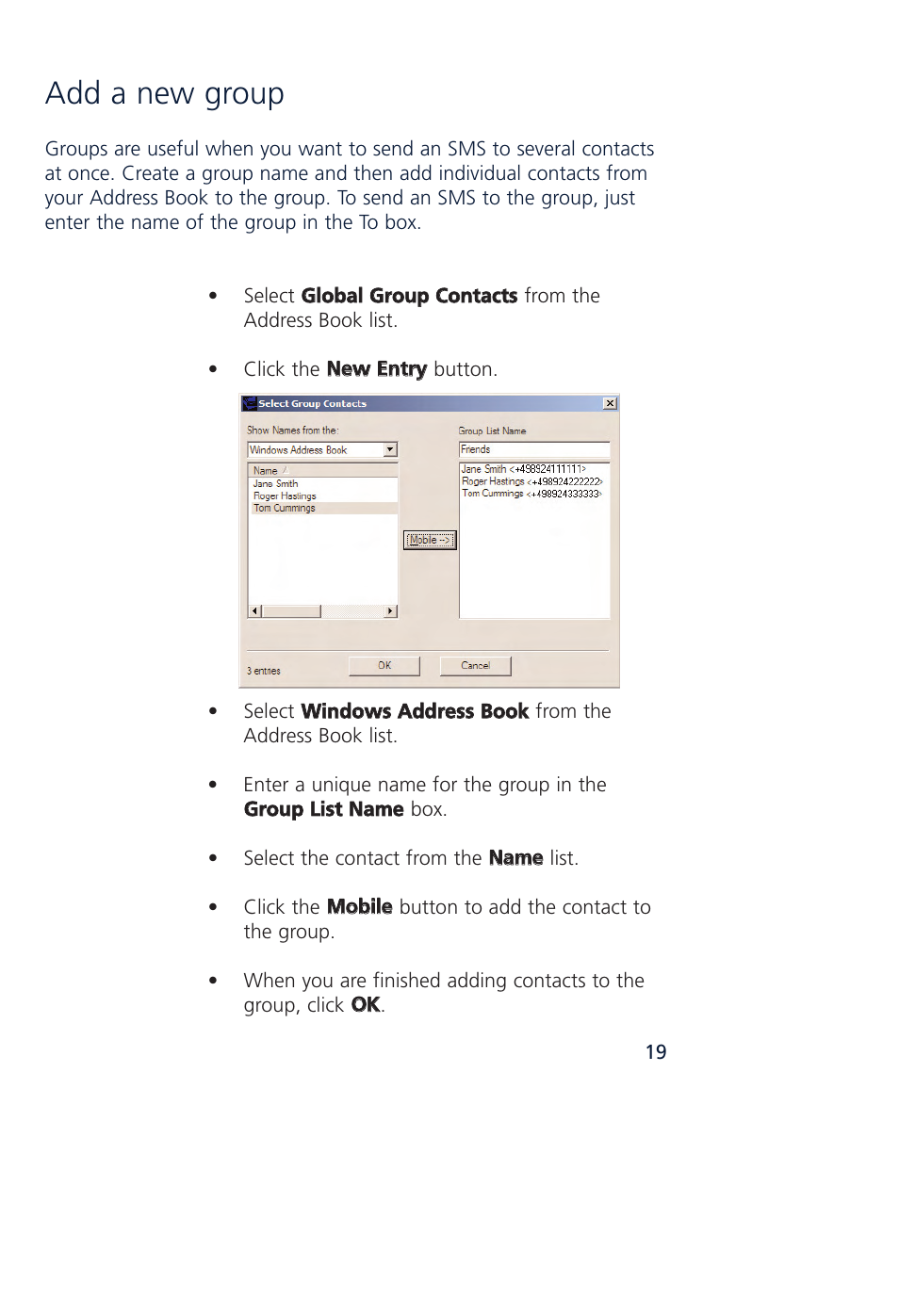 Add a new group | Novatel Wireless MCD3000 User Manual | Page 26 / 130