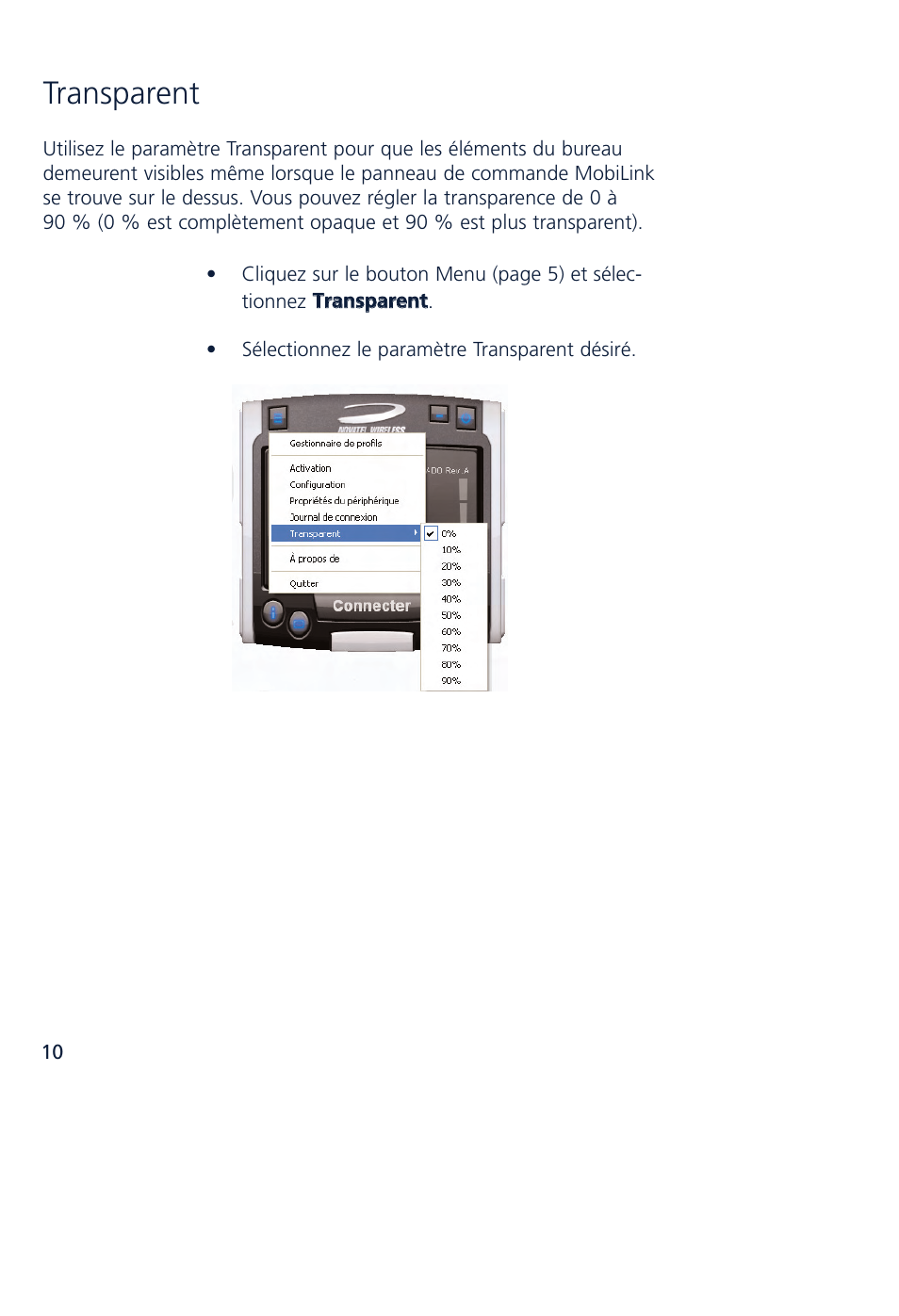 Transparent | Novatel Wireless MCD3000 User Manual | Page 60 / 130