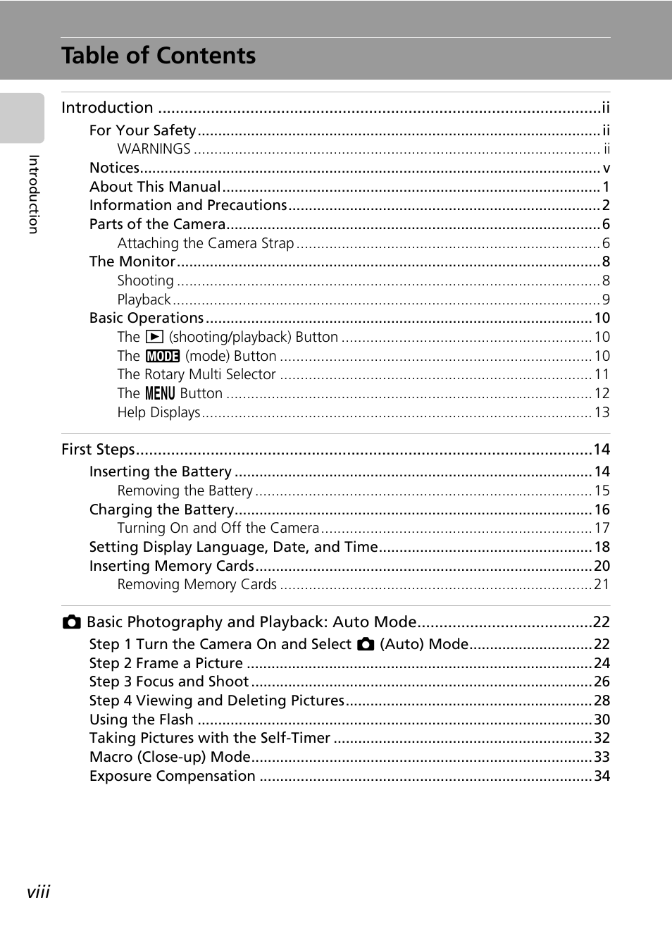 Nikon S51c User Manual | Page 10 / 191