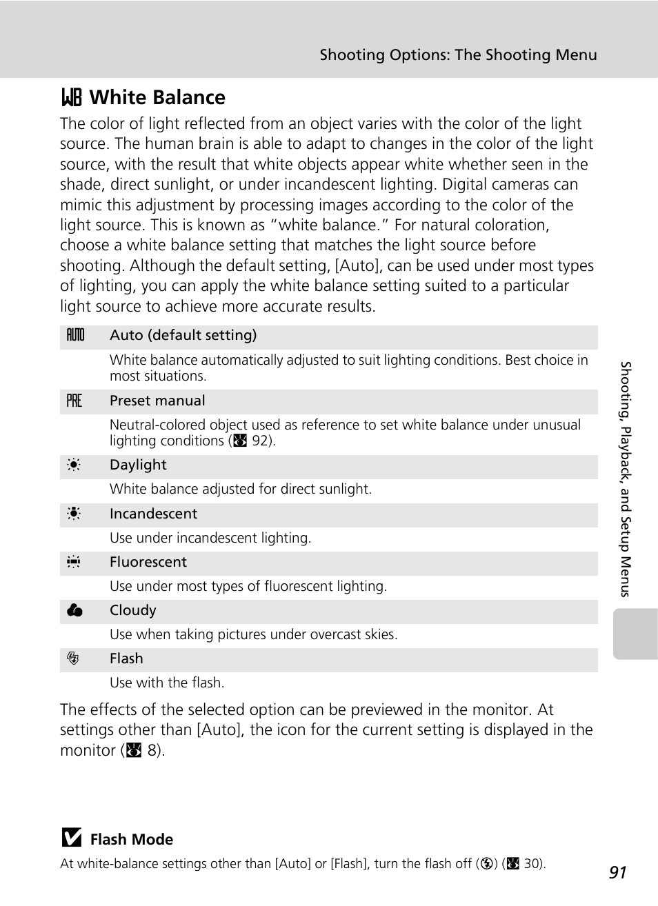 White balance, C 91), Dwhite balance | Nikon S51c User Manual | Page 105 / 191