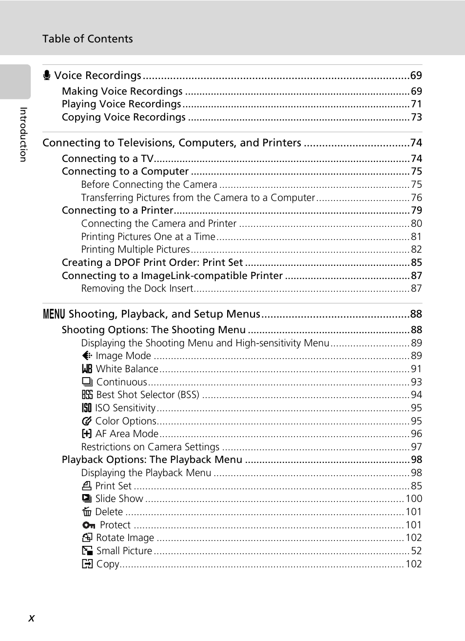 Nikon S51c User Manual | Page 12 / 191