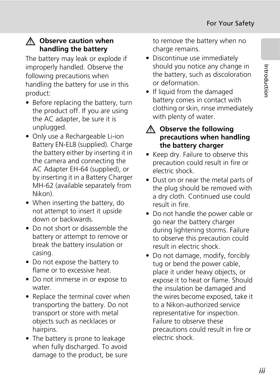 Nikon S51c User Manual | Page 5 / 191
