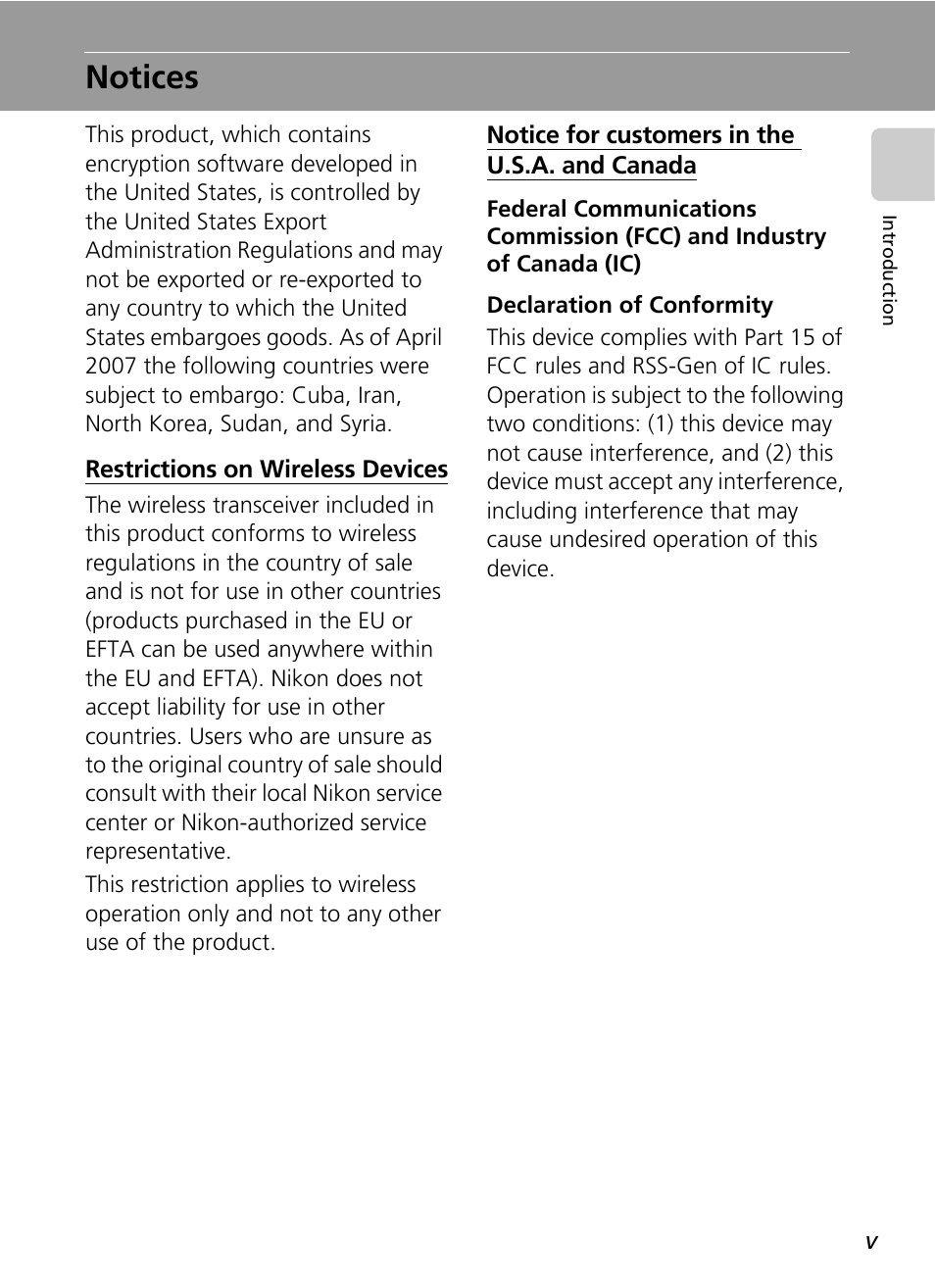 Notices | Nikon S51c User Manual | Page 7 / 191