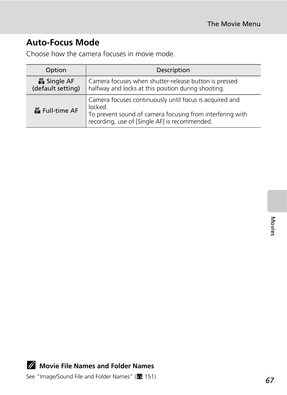 Auto-focus mode | Nikon S51c User Manual | Page 81 / 191