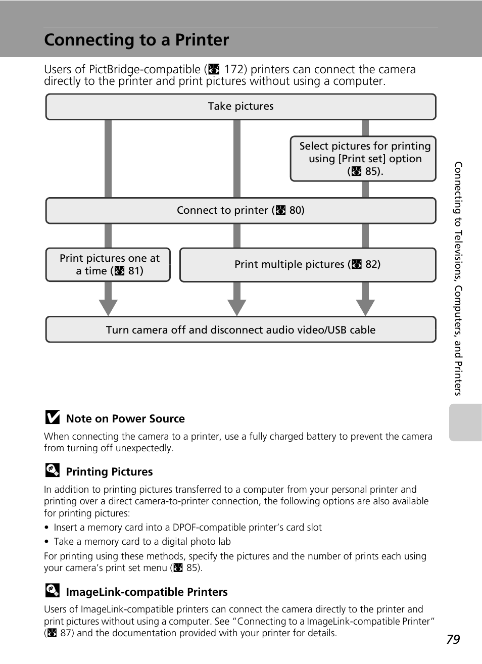 Connecting to a printer | Nikon S51c User Manual | Page 93 / 191