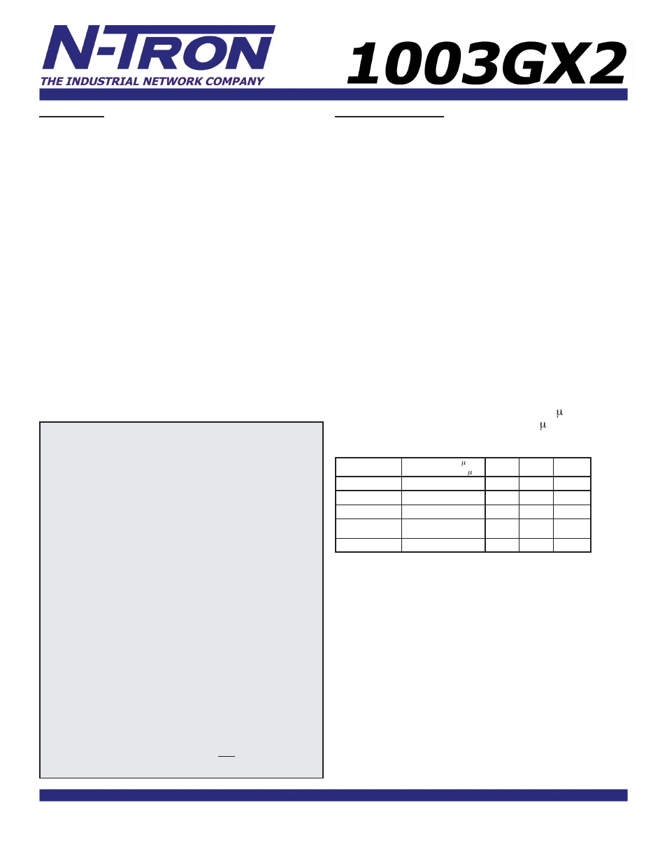 N-Tron 1003GX2 User Manual | Page 2 / 2