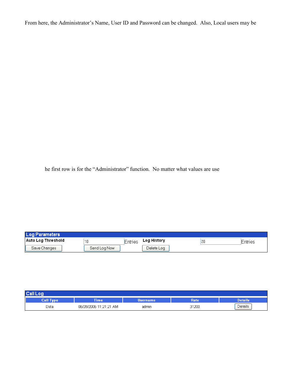 Call log | N-Tron 102RAS User Manual | Page 23 / 30