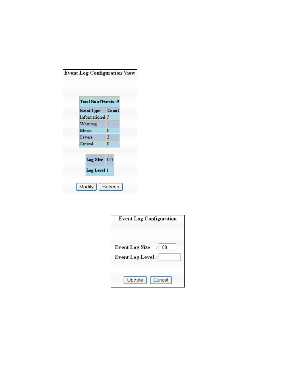 Event log – log statistics | N-Tron Ntron 7014FX2 User Manual | Page 67 / 145