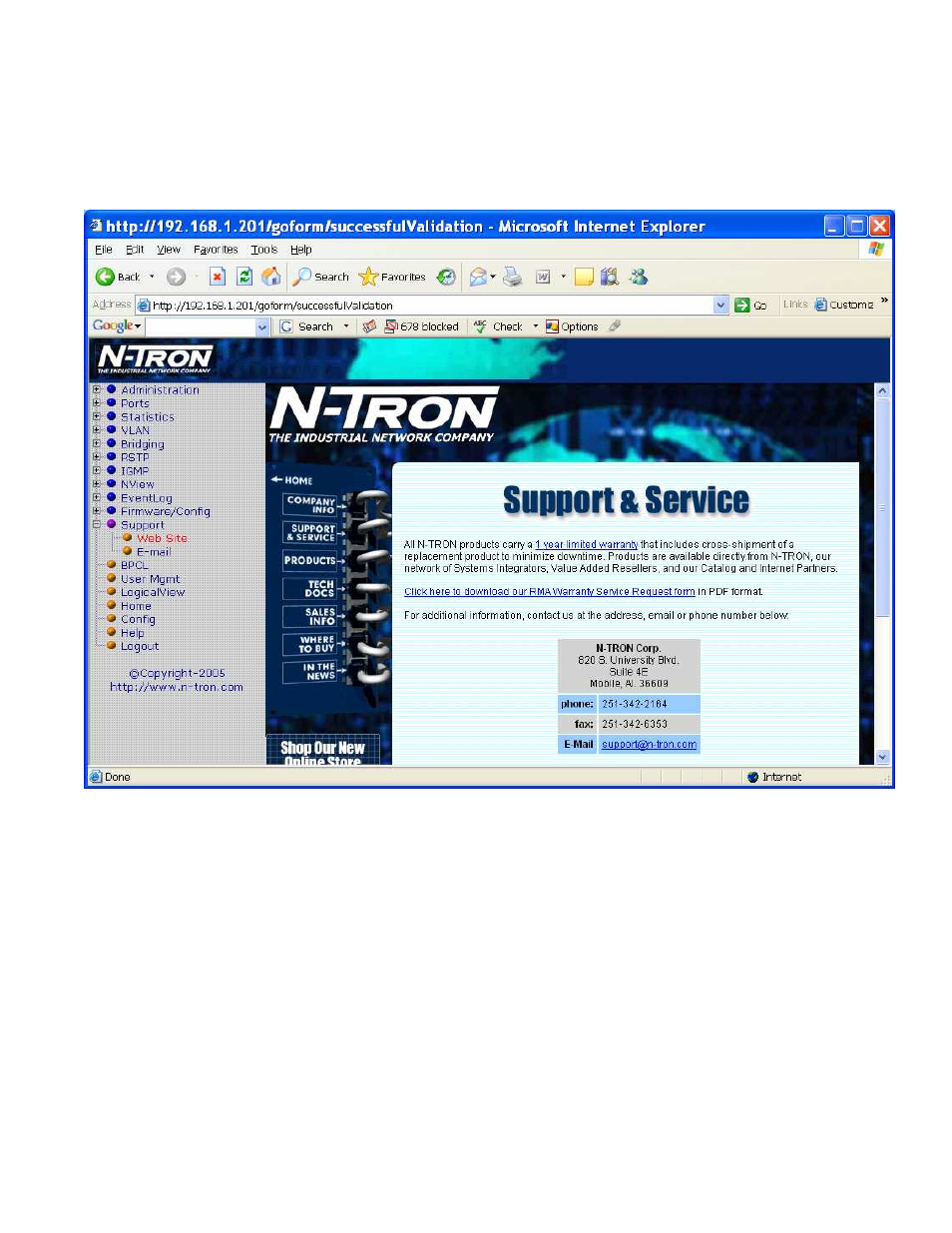 Support – web site and e-mail | N-Tron Ntron 7014FX2 User Manual | Page 71 / 145