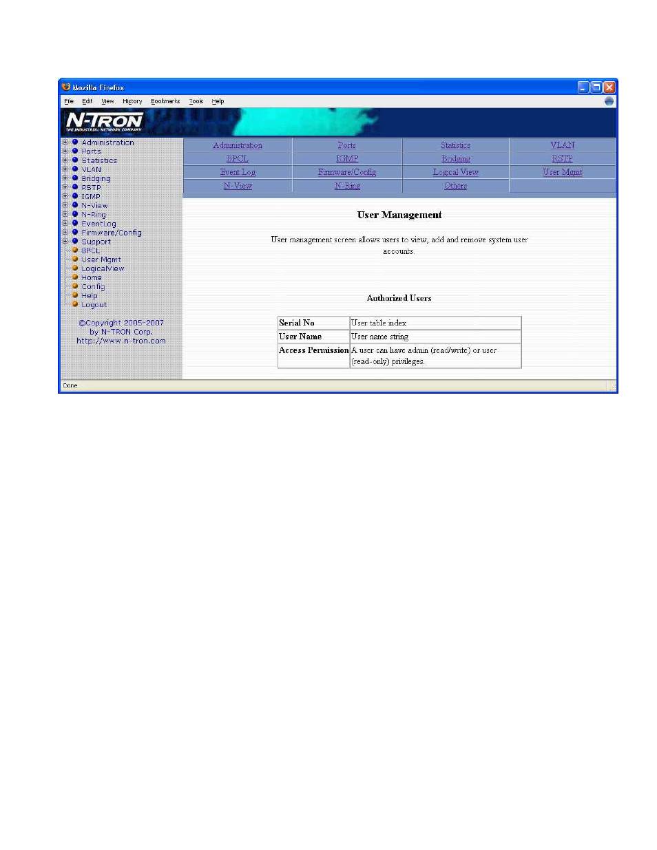 Help – user mgmt | N-Tron Ntron 7014FX2 User Manual | Page 90 / 145