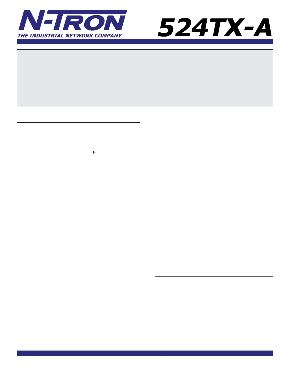 Specifications, Contact information | N-Tron 524TX-A User Manual | Page 2 / 2