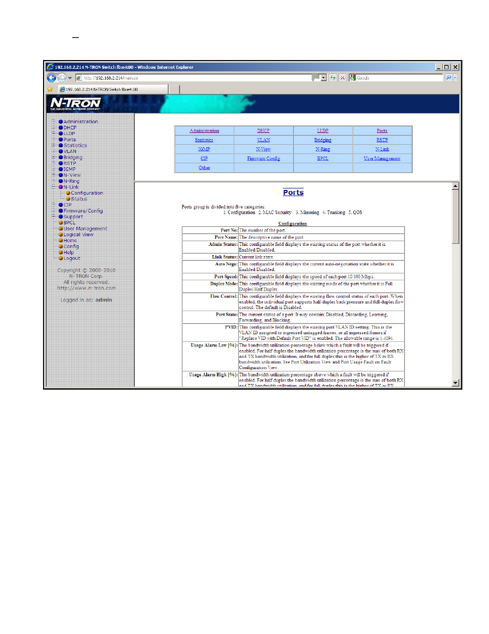 Help – ports | N-Tron 708M12 User Manual | Page 111 / 156