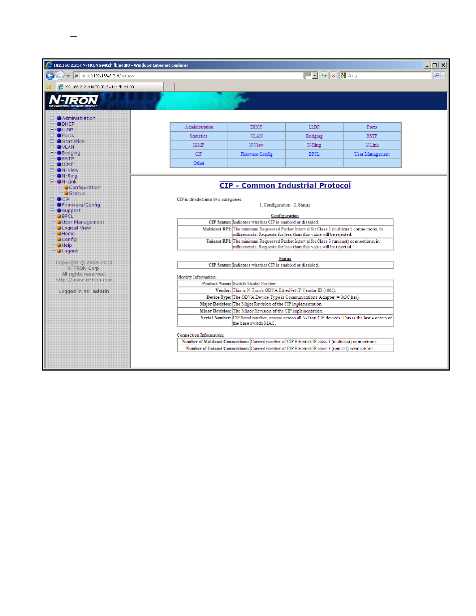 Help – cip | N-Tron 708M12 User Manual | Page 120 / 156