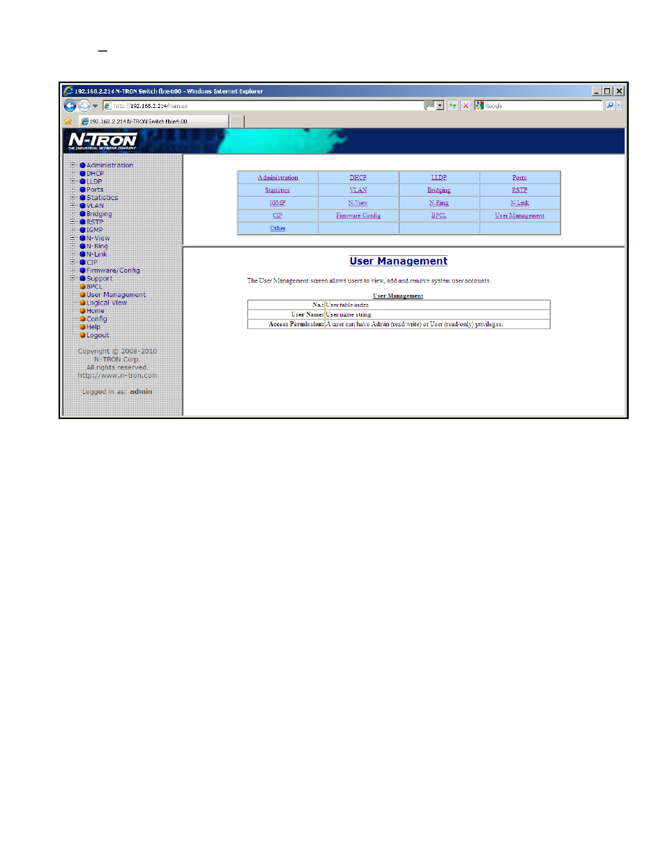 Help – user management | N-Tron 708M12 User Manual | Page 123 / 156