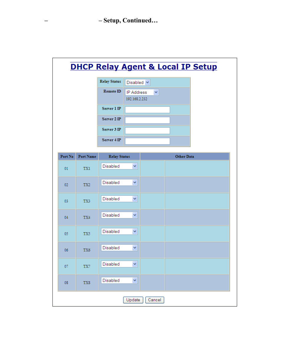 Dhcp – relay & local ip – setup, continued | N-Tron 708M12 User Manual | Page 41 / 156