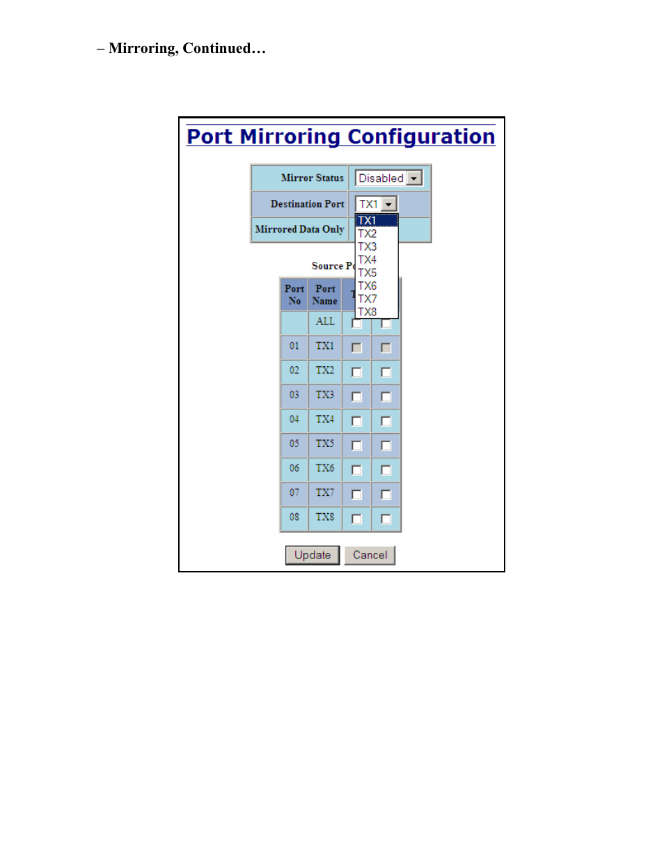 Ports – mirroring, continued | N-Tron 708M12 User Manual | Page 52 / 156