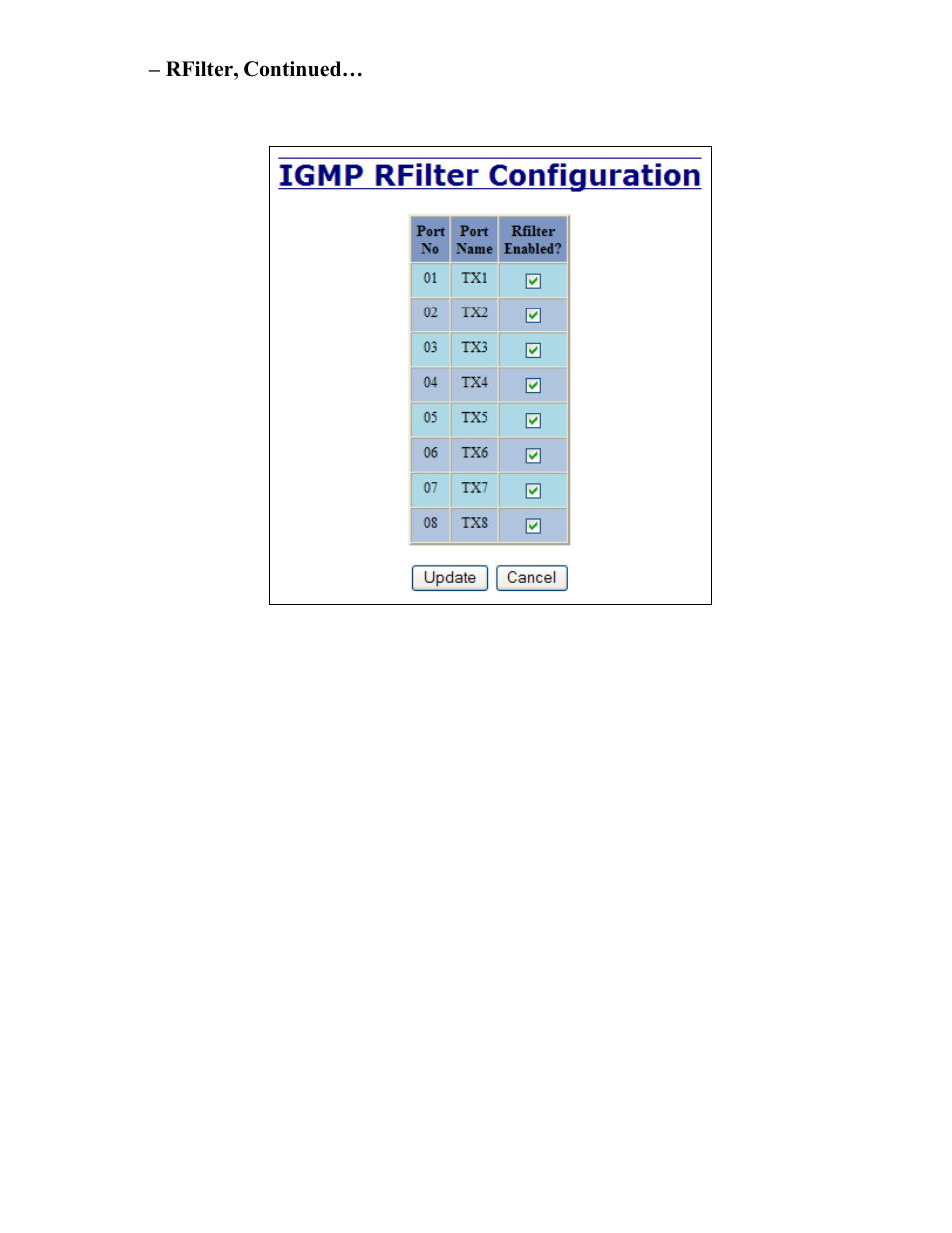 Igmp – rfilter, continued | N-Tron 708M12 User Manual | Page 76 / 156