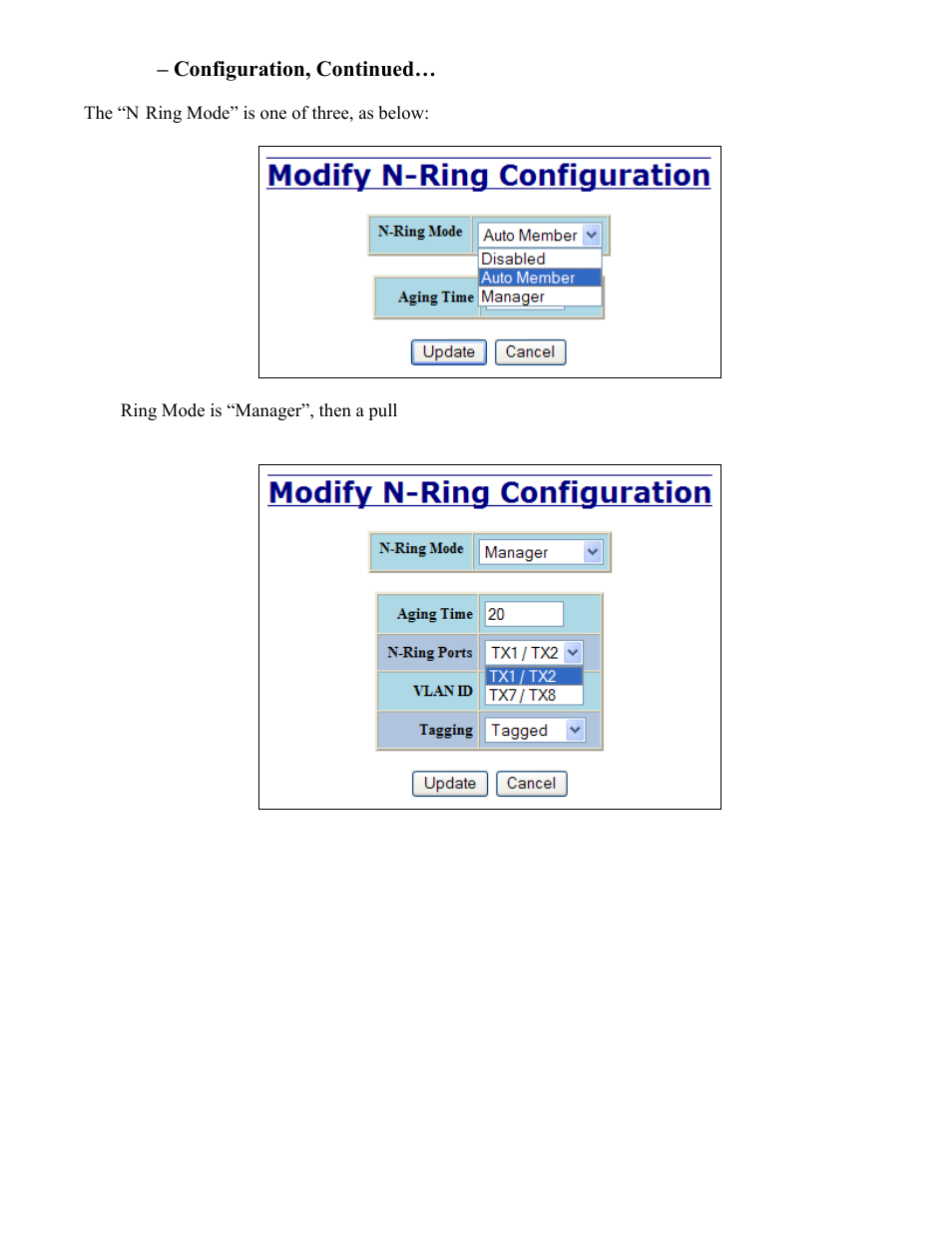 N-ring – configuration, continued | N-Tron 708M12 User Manual | Page 80 / 156