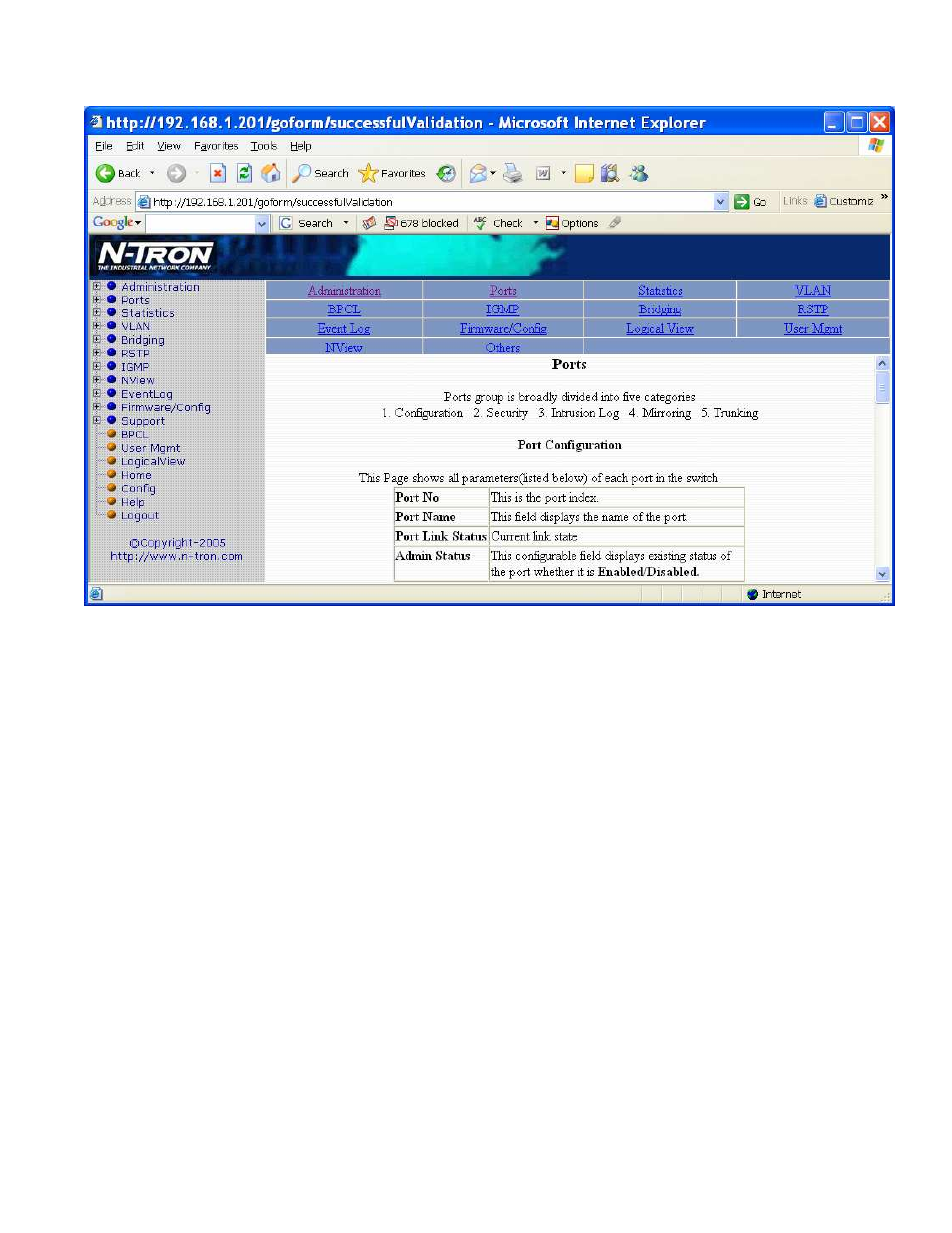 Help – ports | N-Tron 9000 Series User Manual | Page 75 / 138