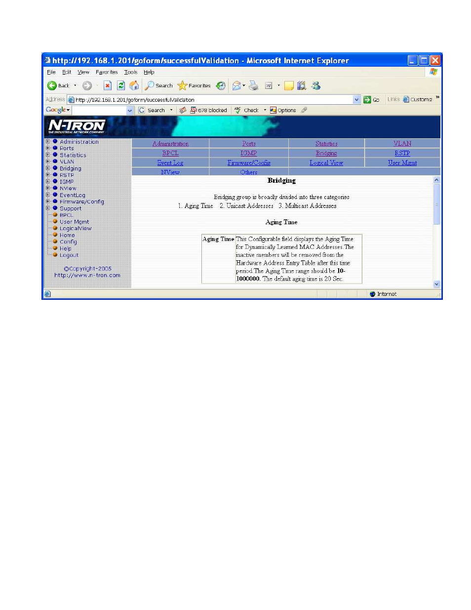 Help – bridging | N-Tron 9000 Series User Manual | Page 80 / 138