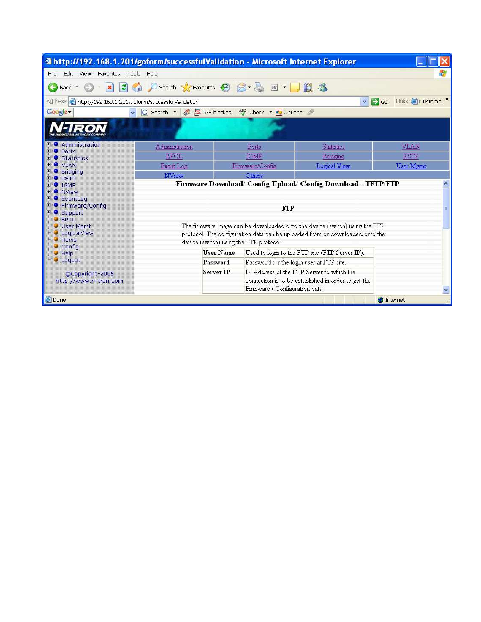 Help – firmware/config | N-Tron 9000 Series User Manual | Page 83 / 138