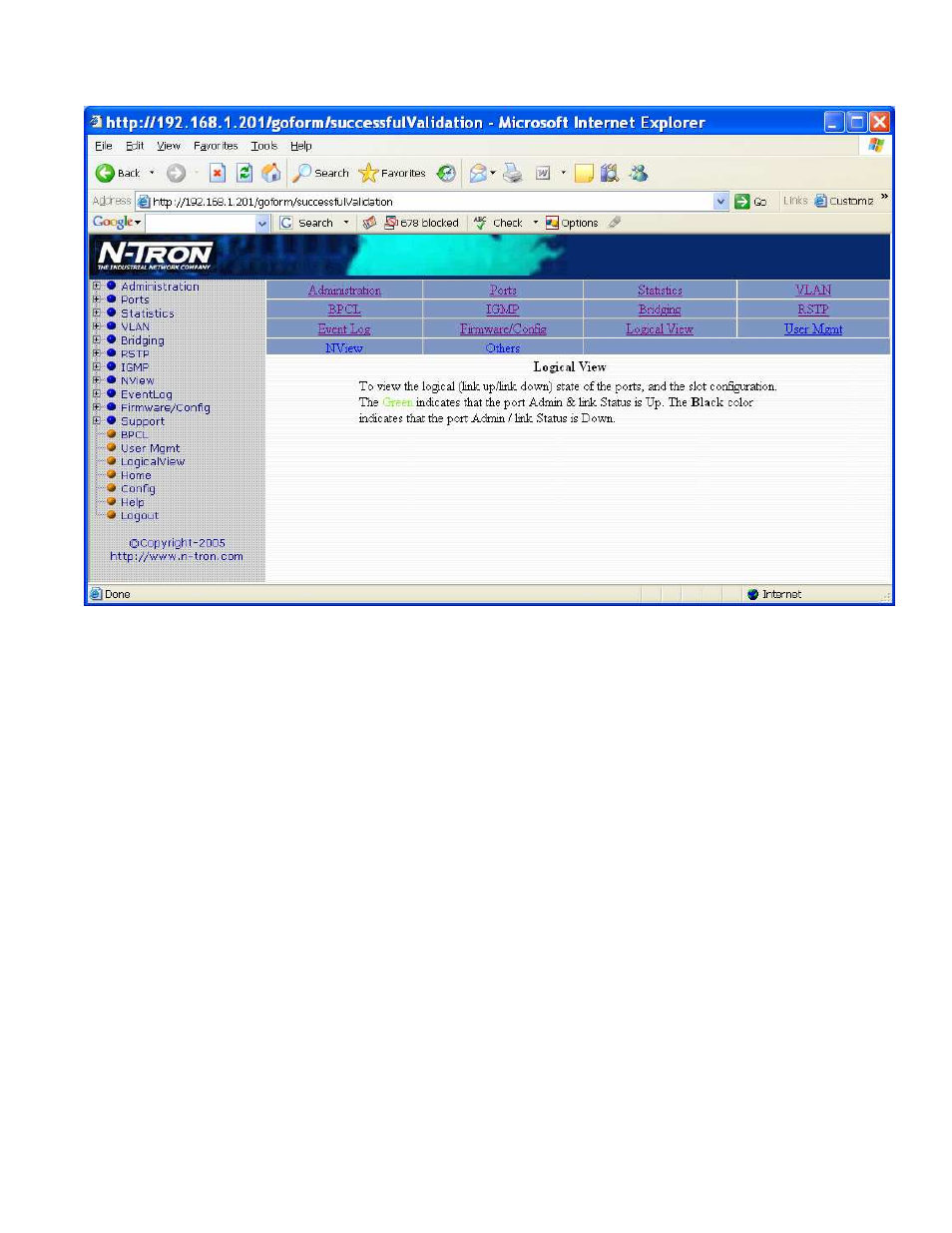Help – logical view | N-Tron 9000 Series User Manual | Page 84 / 138