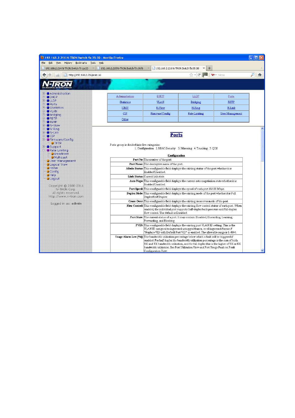 Help – ports | N-Tron 710FX2 User Manual | Page 124 / 170