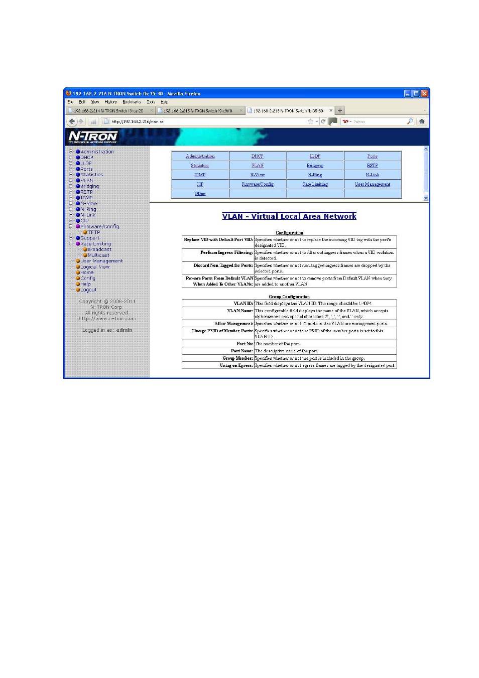 Help – vlan | N-Tron 710FX2 User Manual | Page 126 / 170