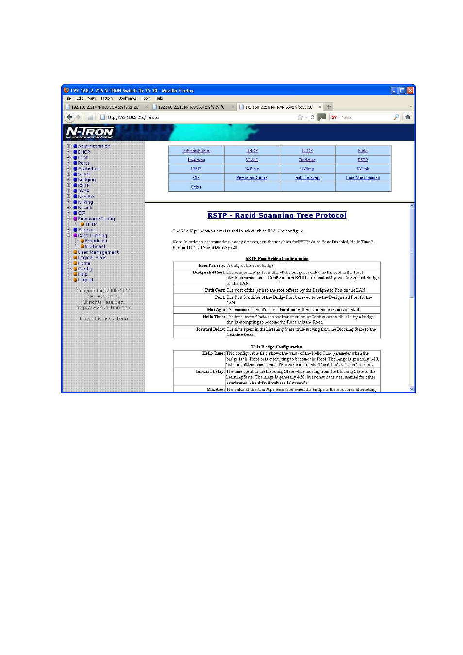 Help – rstp | N-Tron 710FX2 User Manual | Page 128 / 170