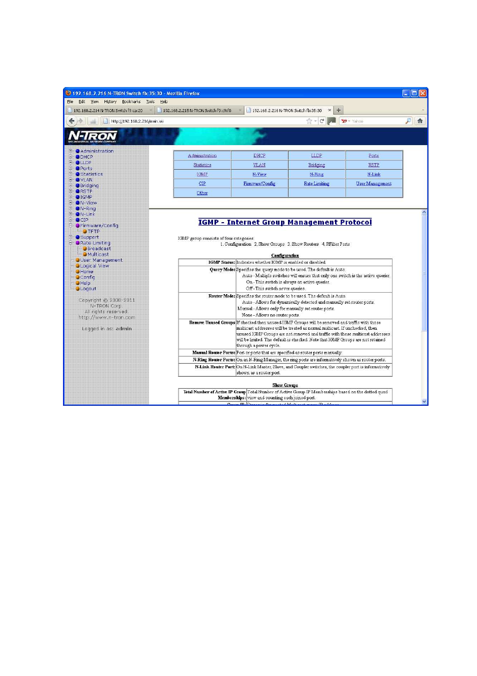 Help – igmp | N-Tron 710FX2 User Manual | Page 129 / 170