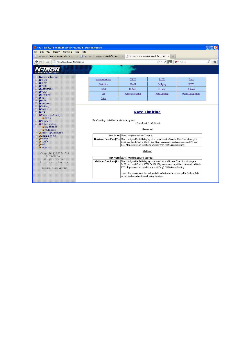 Help – rate limiting | N-Tron 710FX2 User Manual | Page 135 / 170