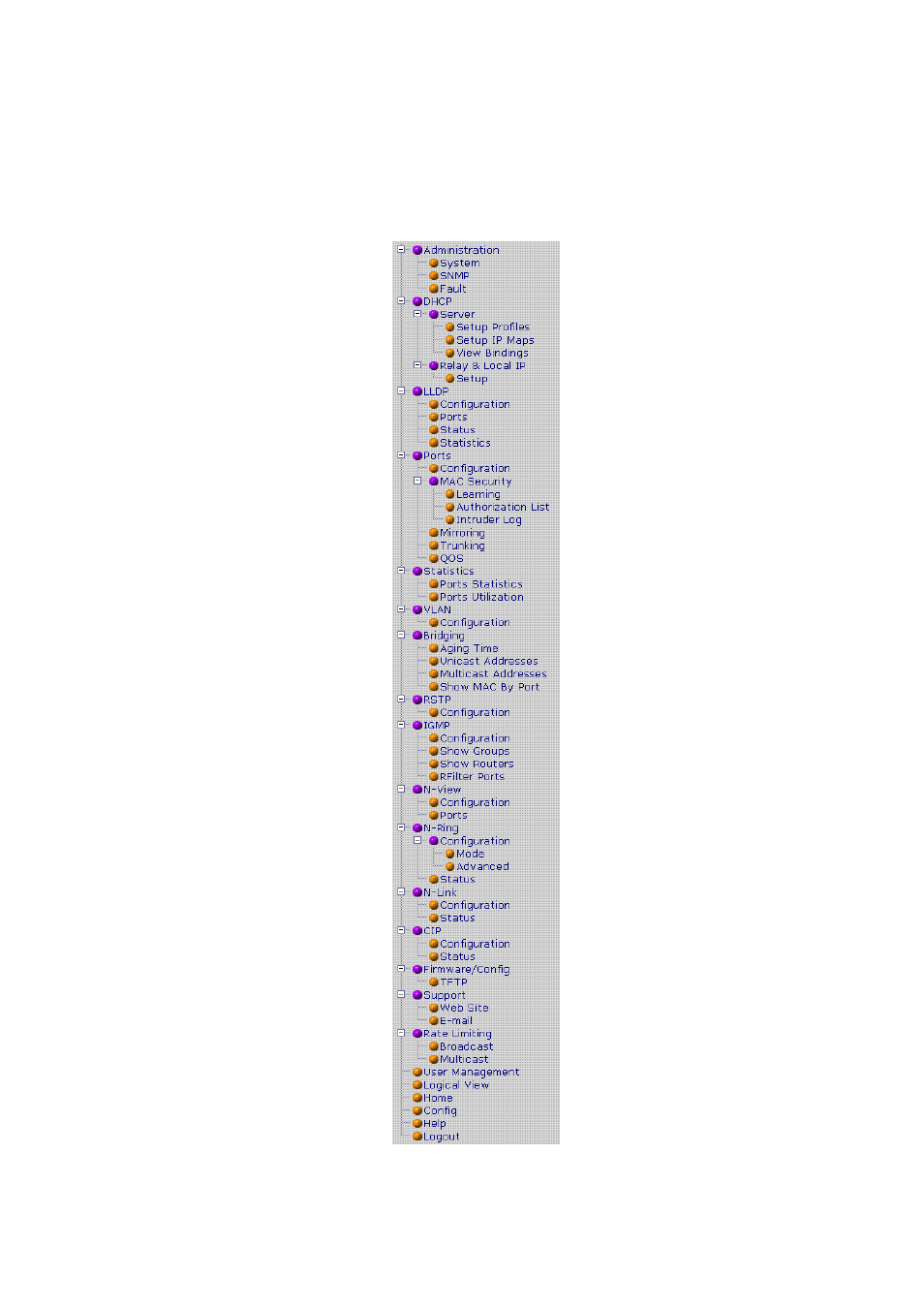 Web management – menu structure | N-Tron 710FX2 User Manual | Page 27 / 170