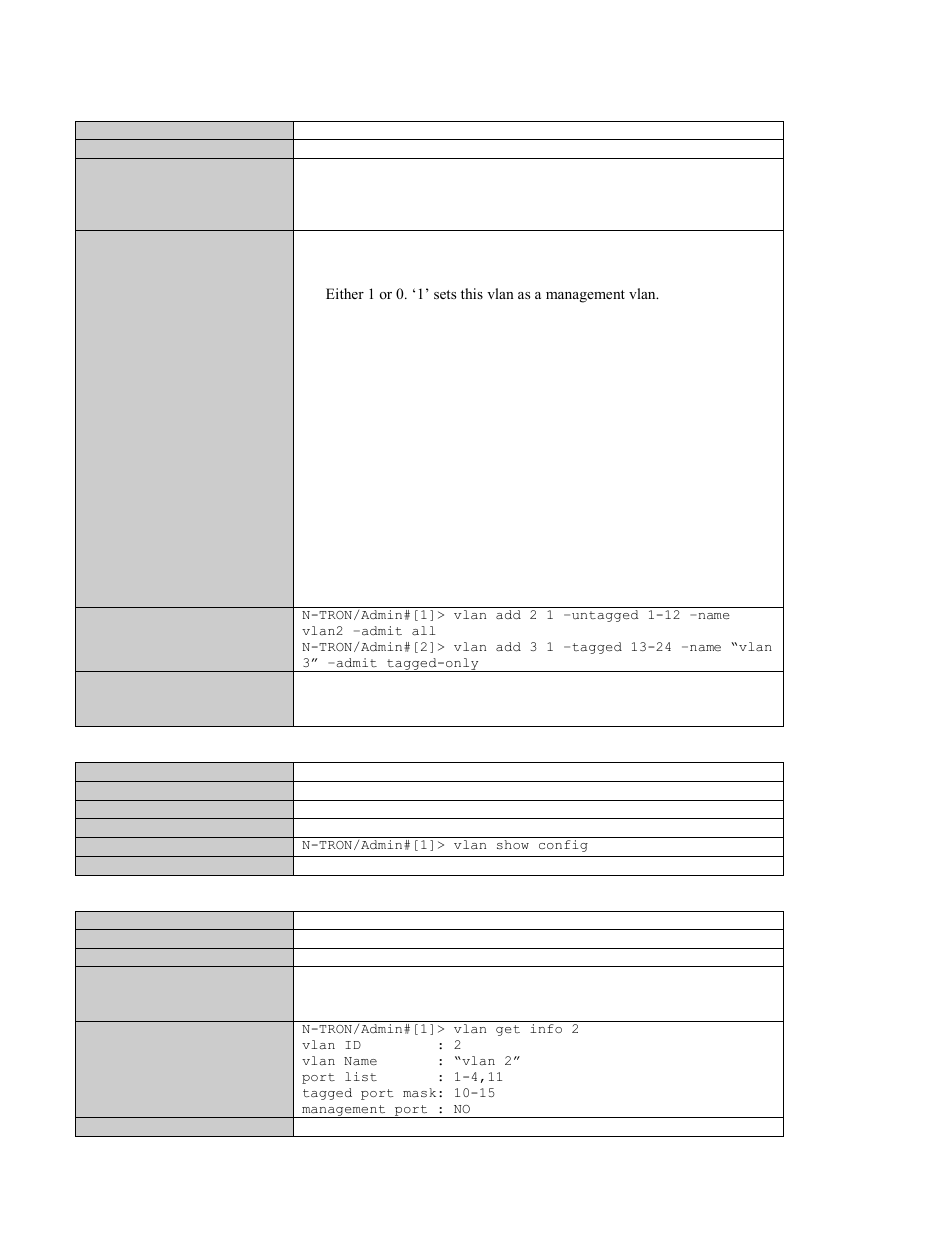 Vlan related commands | N-Tron 9000 User Manual | Page 118 / 145