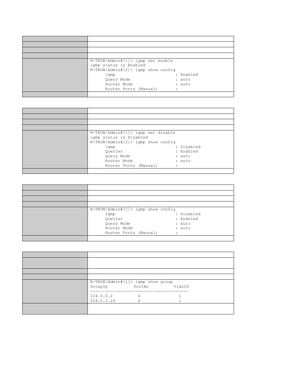 Igmp related commands | N-Tron 9000 User Manual | Page 126 / 145