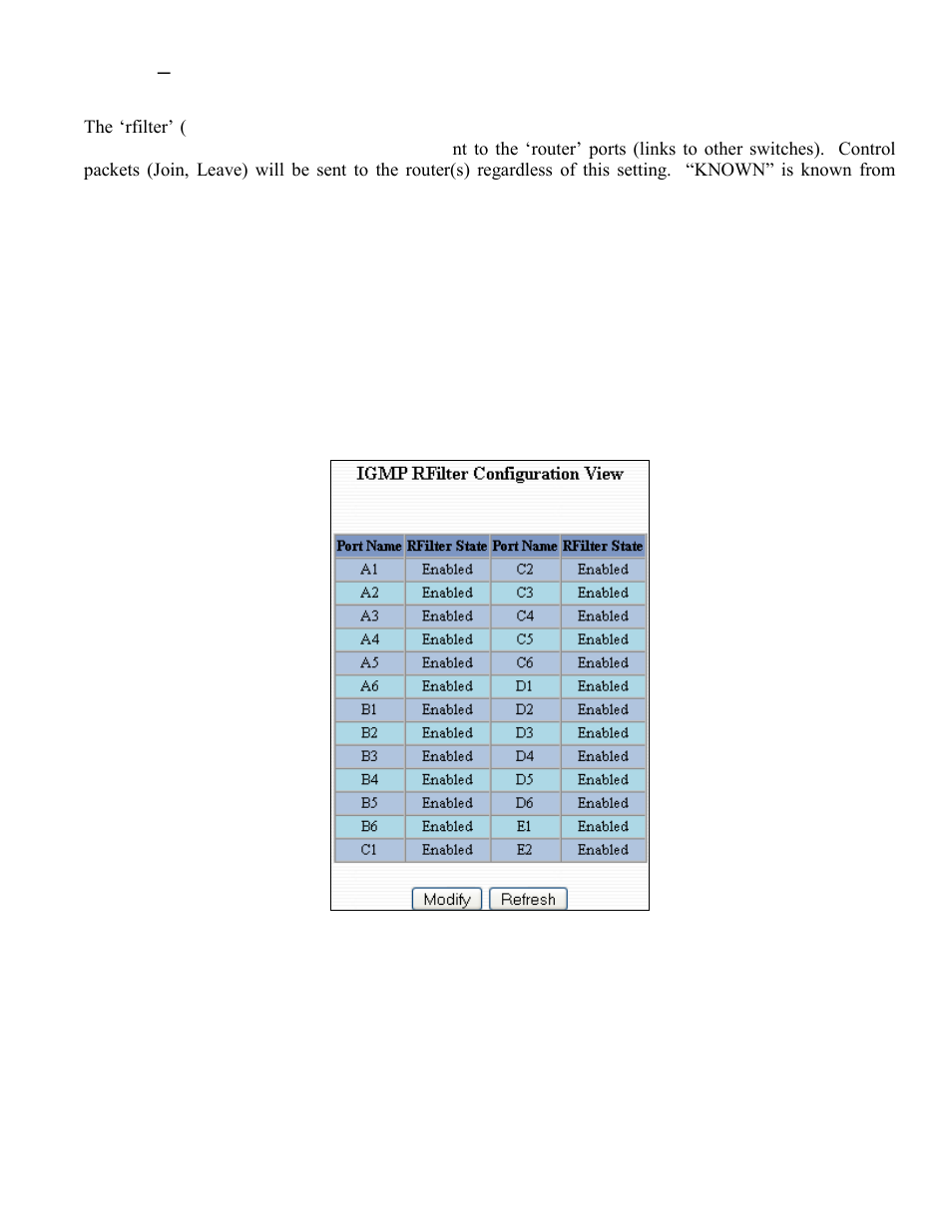 Igmp – rfilter | N-Tron 9000 User Manual | Page 55 / 145