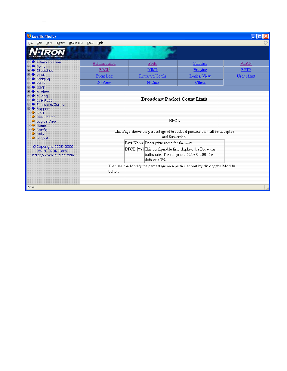 Help – bpcl | N-Tron 9000 User Manual | Page 83 / 145