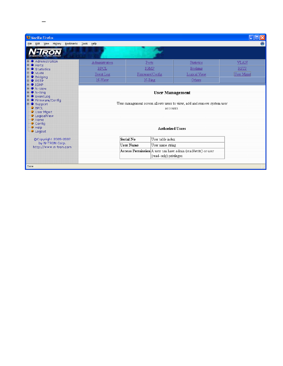 Help – user mgmt | N-Tron 9000 User Manual | Page 90 / 145