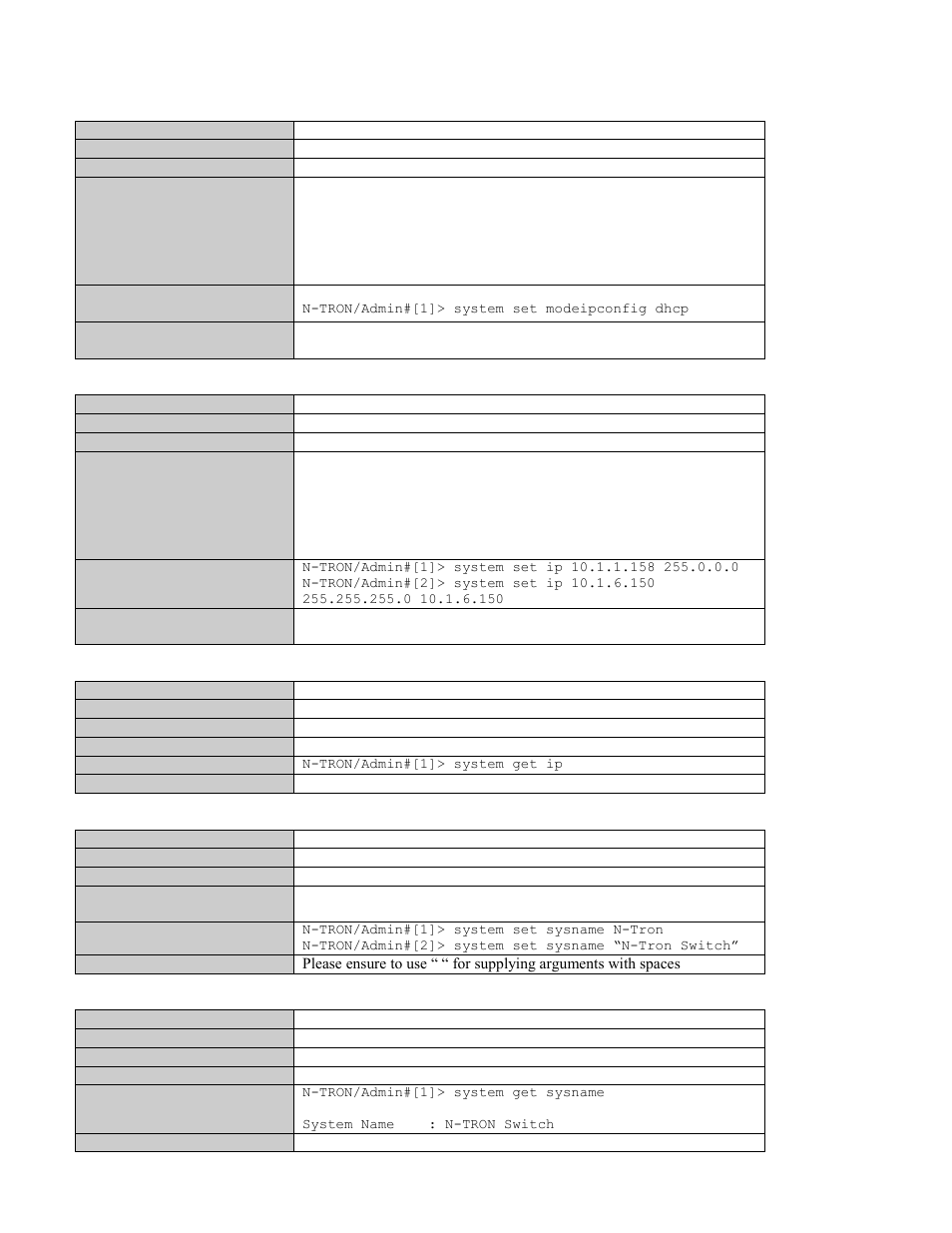 System configuration commands | N-Tron 9000 User Manual | Page 98 / 145