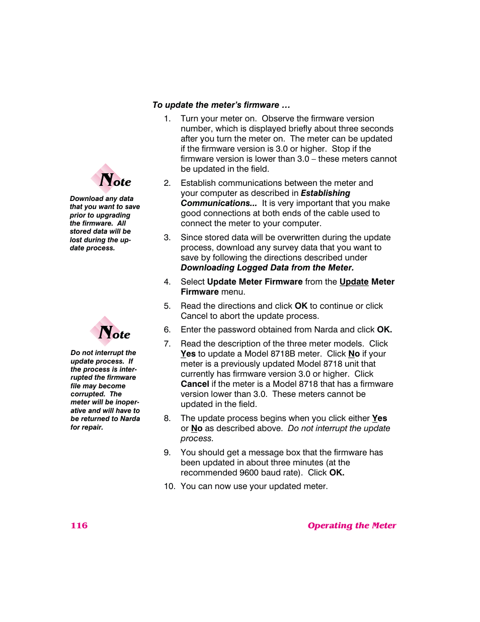 NARDA 8718B User Manual | Page 117 / 137