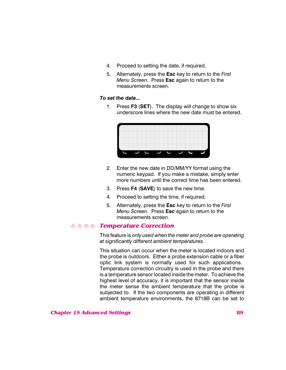 Temperature correction | NARDA 8718B User Manual | Page 90 / 137