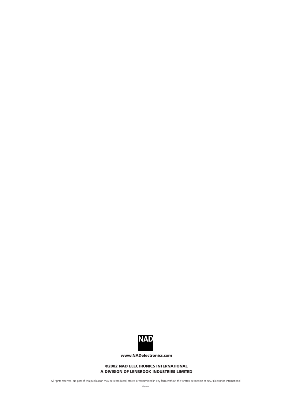 NAD T742 User Manual | Page 20 / 20