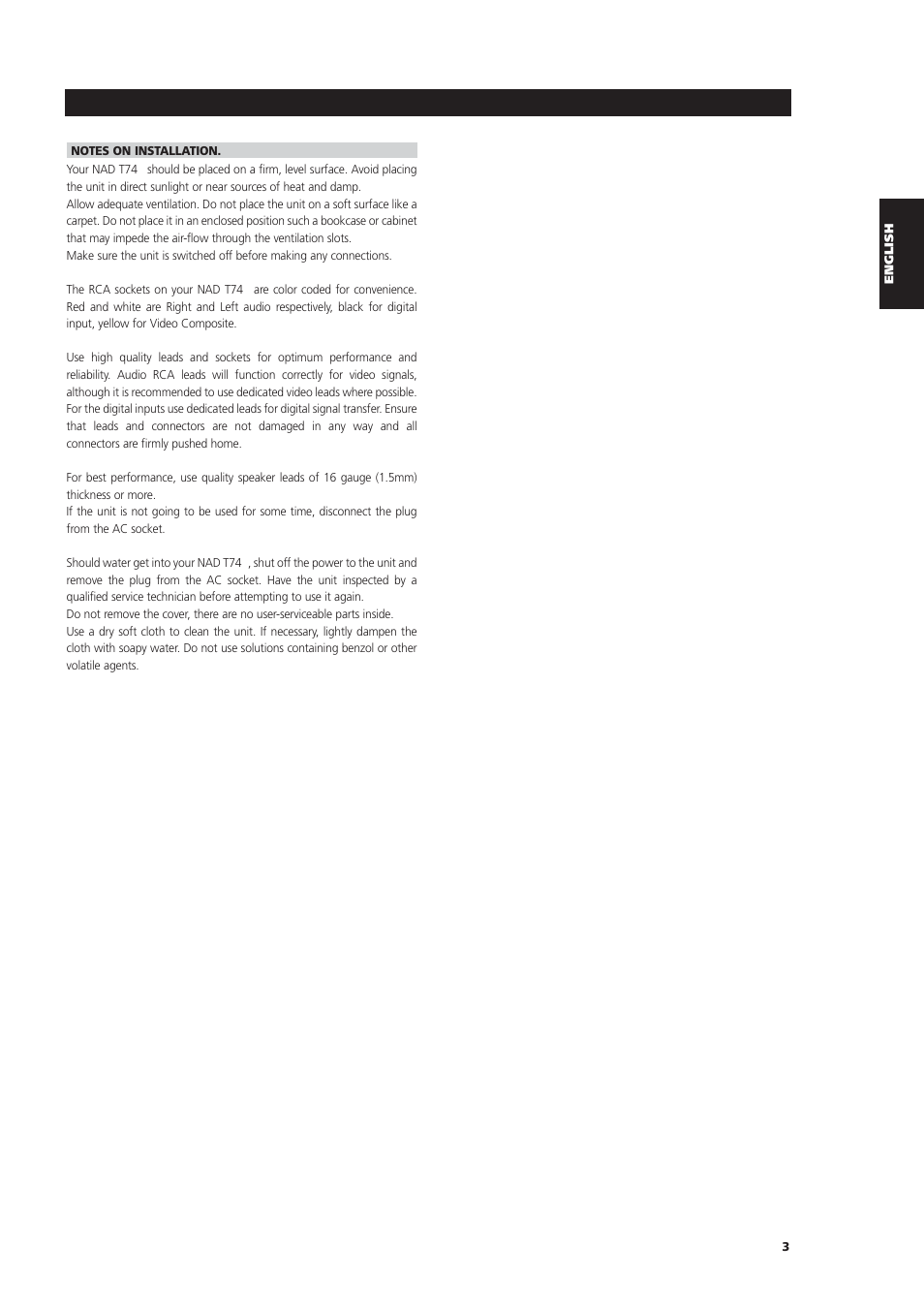 NAD T742 User Manual | Page 3 / 20