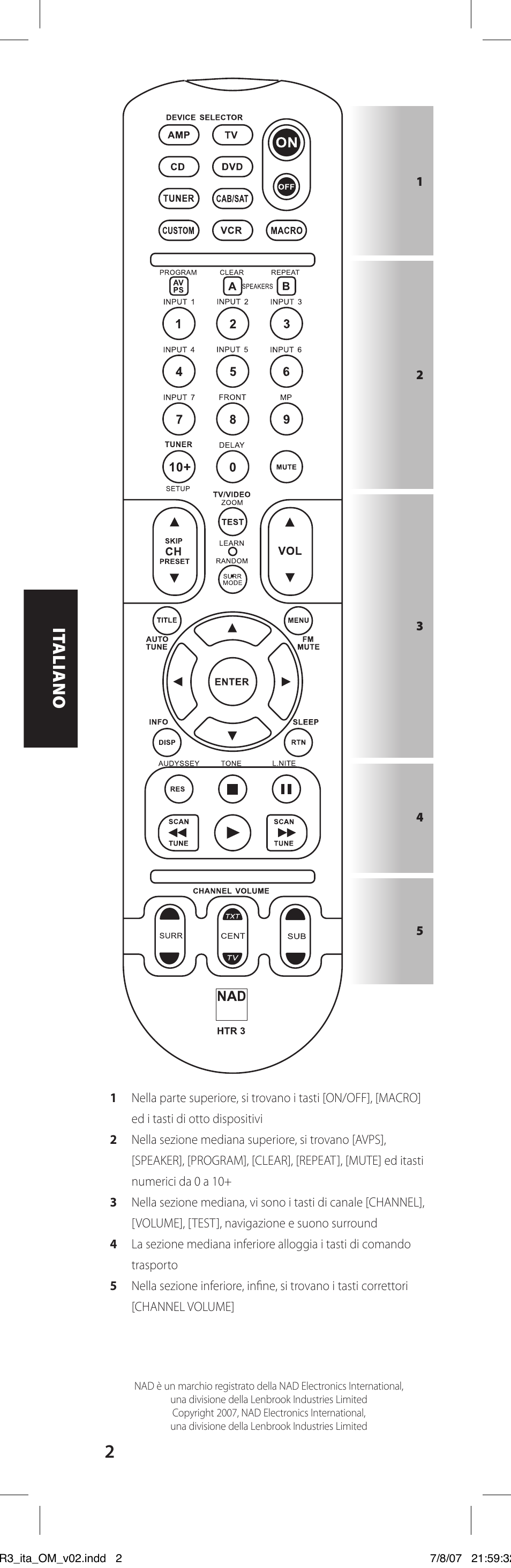 NAD HTR-3 User Manual | Page 30 / 72