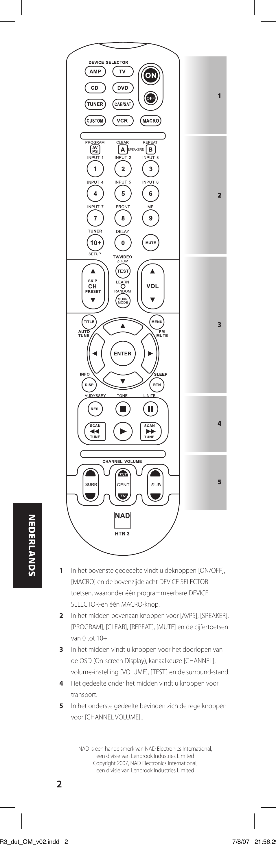 NAD HTR-3 User Manual | Page 46 / 72