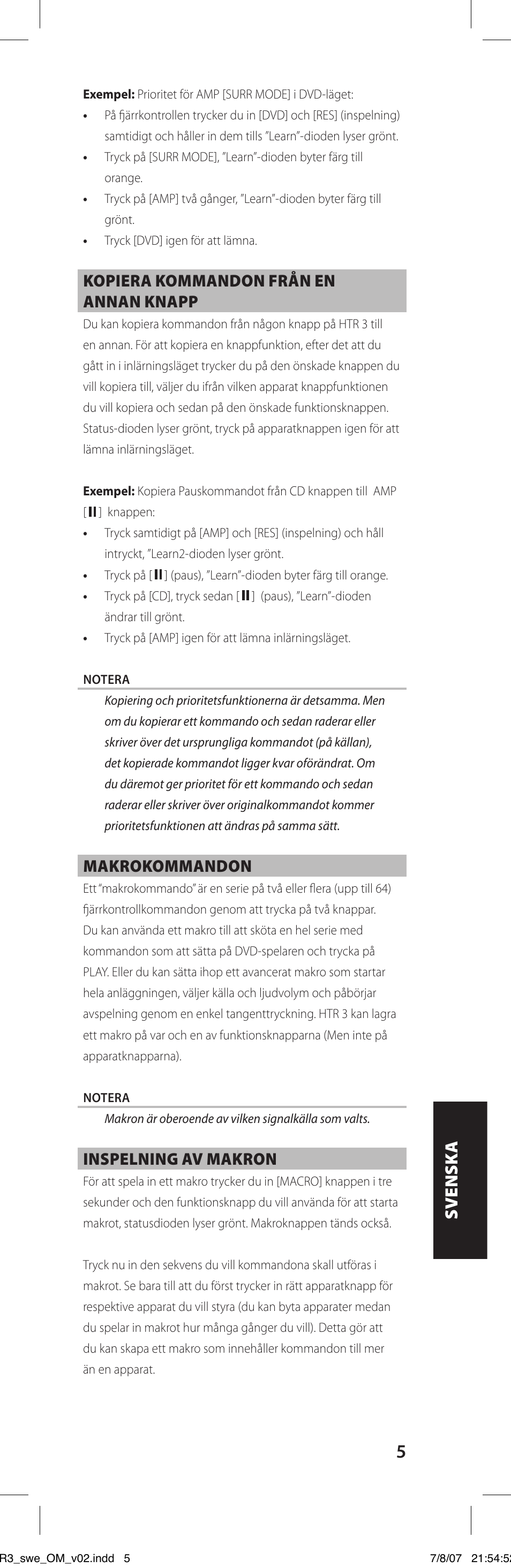 NAD HTR-3 User Manual | Page 57 / 72
