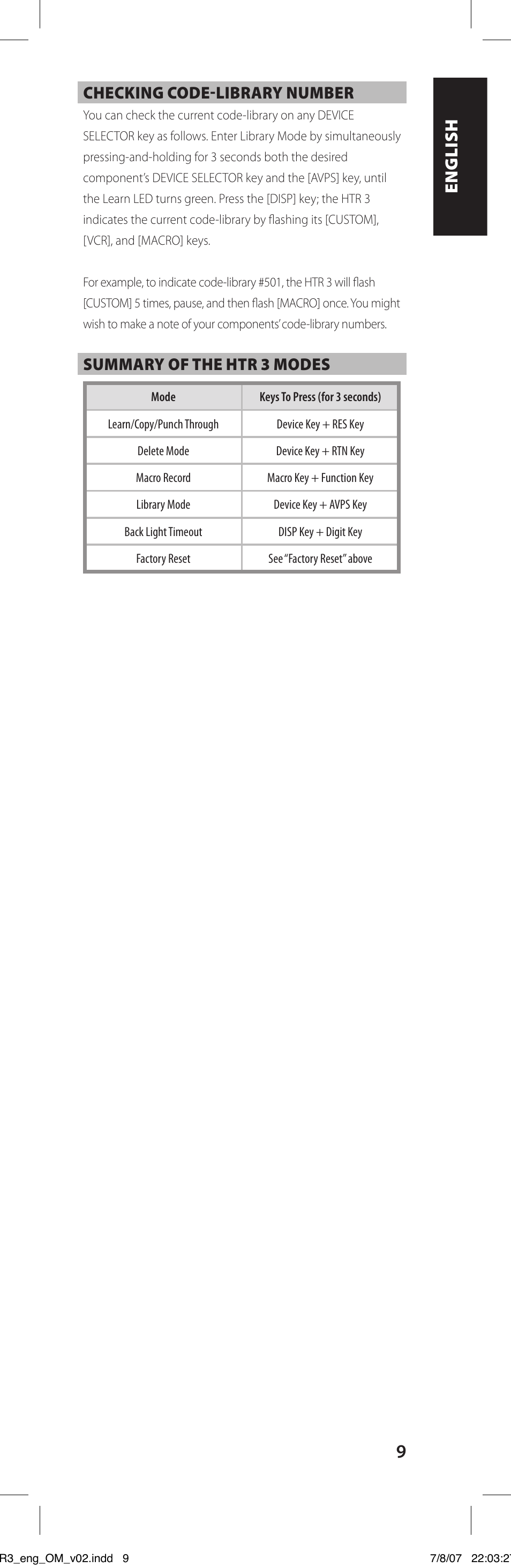 NAD HTR-3 User Manual | Page 9 / 72